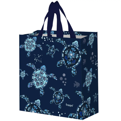 Zdjęcie produktu Torba na Zakupy Wzór Żółwie Wytrzymała Elegancka Ekologiczna 14 L mix kolor 1 szt.