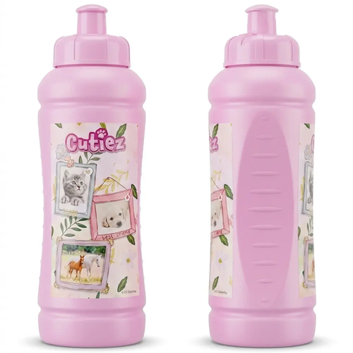 Zdjęcie produktu Bidon dla Dzieci Butelka na Wodę Sok Antypoślizgowy Zwierzęta dla Dziewczynek do Szkoły 450 ml