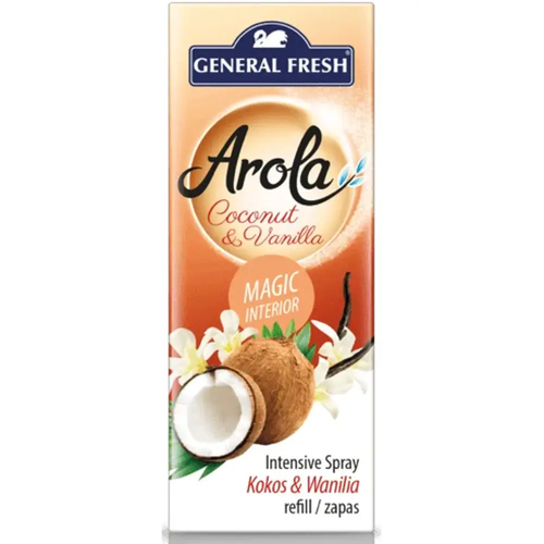 Zdjęcie produktu Zapas do Odświeżacza Powietrza Magiczna Szyszka General Fresh Arola Intensive Spray Kokos i Wanilia 40 ml