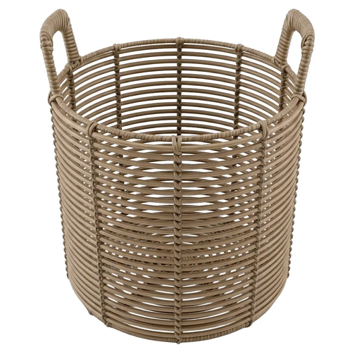 Zdjęcie produktu Donica Rattanowa z Uchem Baket Tarasowa Ogrodowa Balkonowa Kwietnik 30cm x 28-31cm