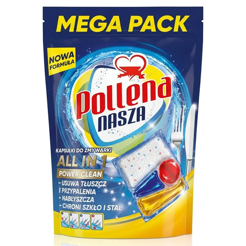 Zdjęcie produktu Kapsułki do Zmywarki Pollena Nasza All in One Power Clean Mega Pack 42 szt. 