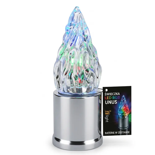 Zdjęcie produktu Wkład Znicz Świeca LED RGB Zmienia Kolory do Zniczy Baterie w Komplecie 15cm 