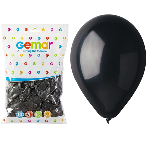 Zdjęcie produktu Zestaw Balonów Imprezowych na Urodziny Czarne Metalizowane 26 cm 100 szt.
