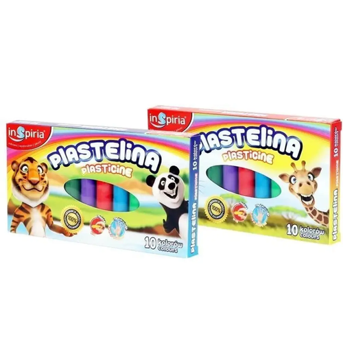 Zdjęcie produktu Plastelina dla Dzieci Szkolna Inspiria 10 Kolorów Miękka Masa Plastyczna mix wzór 1 opak.