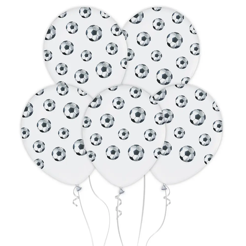 Zdjęcie produktu Zestaw Balonów na Urodziny Premium Piłki Nożne 30 cm 5szt.