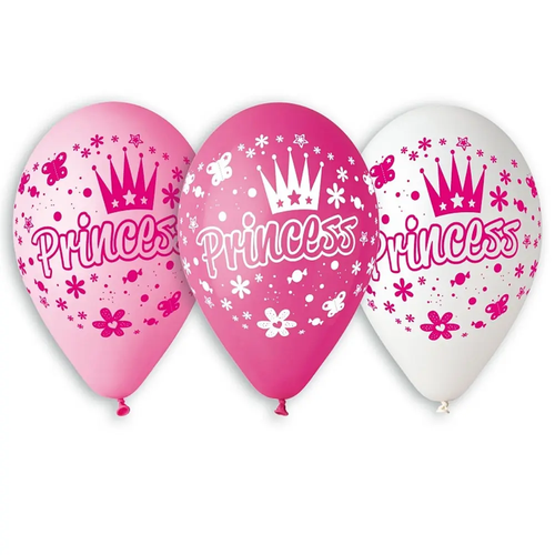 Zdjęcie produktu Zestaw Balonów na Urodziny Imprezę Przyjęcie Księżniczki 30 cm 5 sztuk