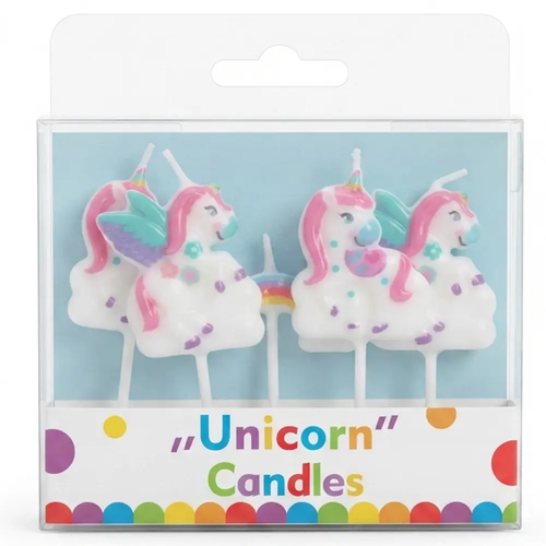 Zdjęcie produktu Świeczki Pikery Jednorożce Unicorn Koniki dla Dziewczynek 5 szt.