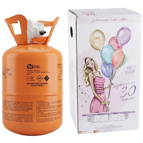 Zdjęcie produktu Butla z Helem do Dmuchania Balonów na 30 Balonów 9 cali 