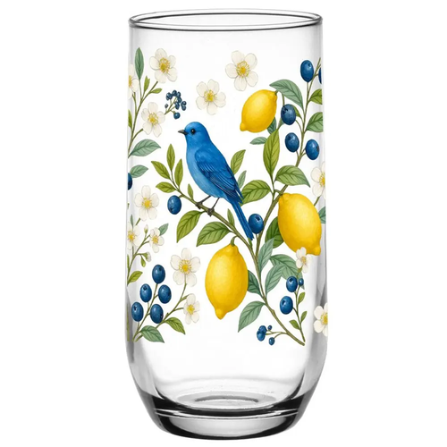 Zdjęcie produktu Zestaw Wysokich Szklanek Cytrynowy Sad 6 sztuk 400 ml 