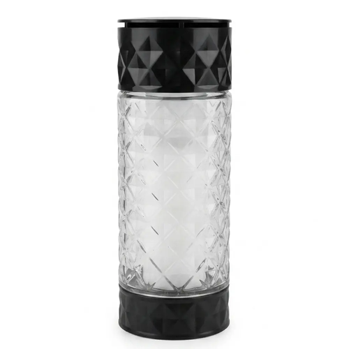 Zdjęcie produktu Znicz szklany Crystal bezbarwny czarny z wkładem 29 cm