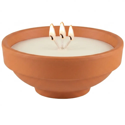 Zdjęcie produktu Znicz Otwarty Ceramiczny Gips Gliniany C3 Tradycyjny z Potrójnym Knotem 15x7cm