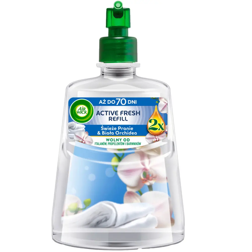 Zdjęcie produktu Odświeżacz Powietrza Zapas AirWick Active Fresh Świeże Pranie Biała Orchidea 228 ml