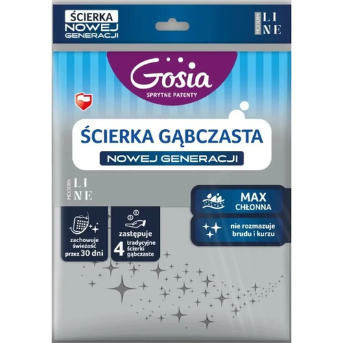 Zdjęcie produktu Ścierka Gąbczasta Nowej Generacji Gosia Max Chłonna Świeża przez 30 dni! 17 x 19 cm 