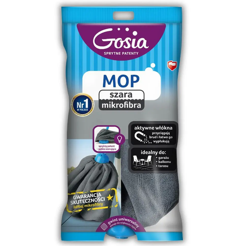 Zdjęcie produktu Mop Mikrofibra Szara Gosia Aktywne Włókna Nr 1 w Polsce 