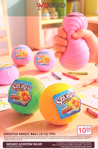 Zdjęcie produktu Gniotka Antystresowa Duża Magic Ball Gniotek Zabawka Sensoryczna do Ściskania mix kolor 1 szt.
