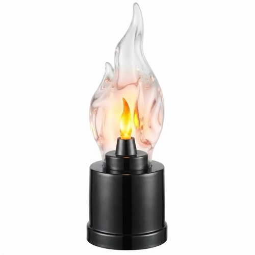 Zdjęcie produktu Wkład Znicz Świeca LED do Zniczy Tres Czarny z Efektem Mocnego Płomienia 16 cm