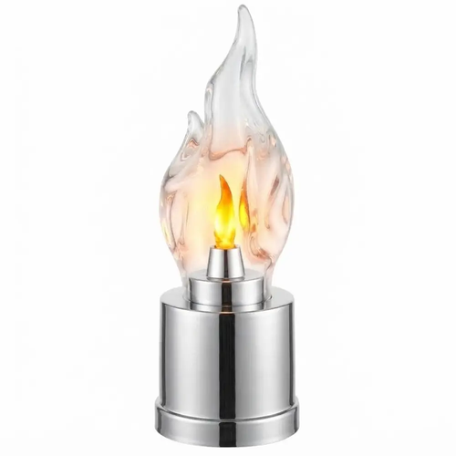 Zdjęcie produktu Wkład Znicz Świeca LED do Zniczy Tres Srebrny z Efektem Mocnego Płomienia 16 cm