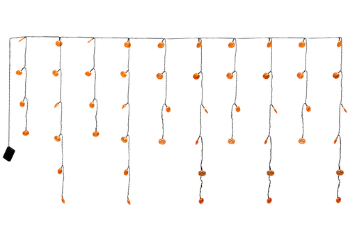 Zdjęcie produktu Kurtyna Świetlna z Dyniami LED Haloween Velnel 1190 z Bateriami Led w Zestawie