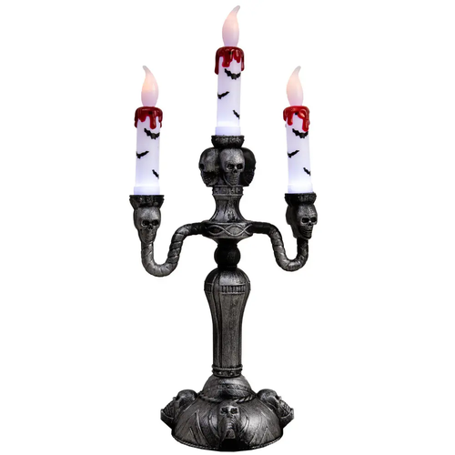  Ozdoba Halloween Świecznik Led Velnel z Bateriami w Komplecie