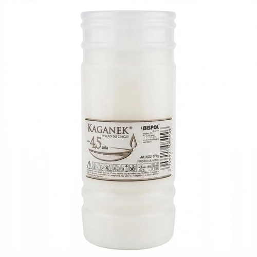 Wkład Parafinowy do Zniczy Kaganek K5G czas palenia 4,5 dnia 108h nie kopci 16 cm p160