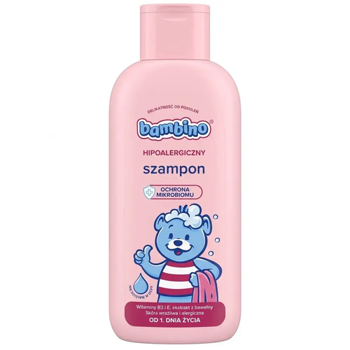 Zdjęcie produktu Szampon do Włosów dla Dzieci Bambino Hipoalergiczny Ochronny Wit. B3 i E od 1 Dnia Życia 400ml