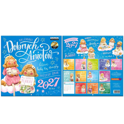 Zdjęcie produktu Kalandarz Ścienny 2027 rok Dobrzy Przyjaciele są jak Anioły Produkt Polski