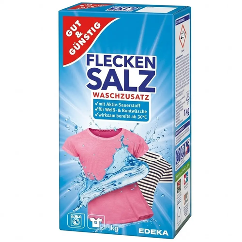 Niemiecka Sól Odplamiająca Gut&Gunstig Flecken Salz Na Uporczywe Plamy 1 kg