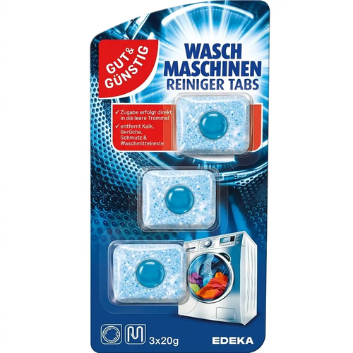 Tabletki do Czyszczenia Pralki G&G Dezynfekcja i Odświeżenie 3 x 20 g
