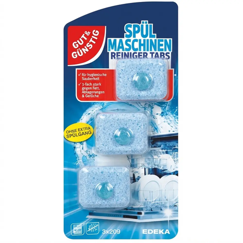 Tabletki do Czyszczenia Zmywarki G&G Dezynfekcja i Odświeżenie 3 x 20 g